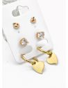 SET DE ARETES X 3 PARES RODIO XUPING /GARANTIZADO