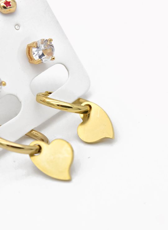 SET DE ARETES X 3 PARES RODIO XUPING /GARANTIZADO