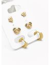 SET DE ARETES X 3 PARES RODIO XUPING /GARANTIZADO