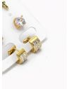 SET DE ARETES X 3 PARES RODIO XUPING /GARANTIZADO