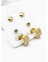 SET DE ARETES X 3 PARES RODIO XUPING /GARANTIZADO