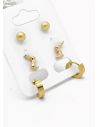 SET DE ARETES X 3 PARES RODIO XUPING /GARANTIZADO