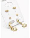 SET DE ARETES X 3 PARES RODIO XUPING /GARANTIZADO
