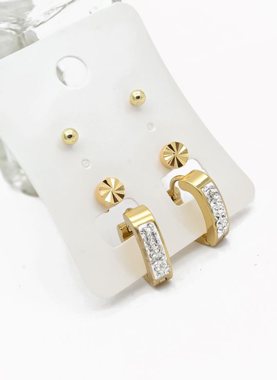 ARETES RODIO Y COVERGOLD