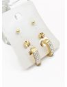 SET DE ARETES X 3 PARES RODIO XUPING /GARANTIZADO