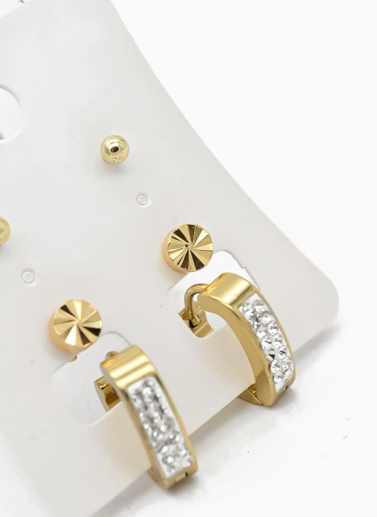 SET DE ARETES X 3 PARES RODIO XUPING /GARANTIZADO