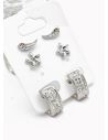 SET DE ARETES X 3 PARES RODIO XUPING /GARANTIZADO