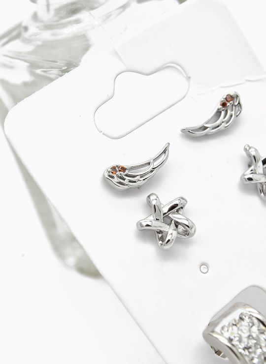 SET DE ARETES X 3 PARES RODIO XUPING /GARANTIZADO