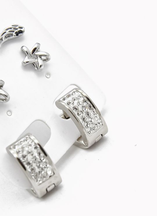 SET DE ARETES X 3 PARES RODIO XUPING /GARANTIZADO