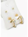 SET DE ARETES X 3 PARES RODIO XUPING /GARANTIZADO