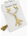 SET DE COLLAR, DIJE Y ARETES EN ACERO INOXIDABLE 316L