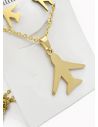 SET DE COLLAR, DIJE Y ARETES EN ACERO INOXIDABLE 316L