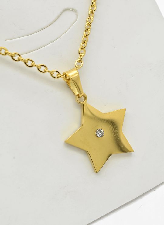 SET DE COLLAR, DIJE Y ARETES EN ACERO INOXIDABLE 316L
