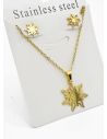 SET DE COLLAR, DIJE Y ARETES EN ACERO INOXIDABLE 316L