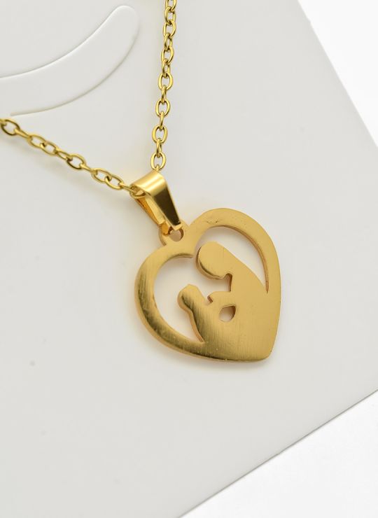 SET DE COLLAR, DIJE Y ARETES EN ACERO INOXIDABLE 316L