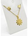 SET DE COLLAR, DIJE Y ARETES EN ACERO INOXIDABLE 316L