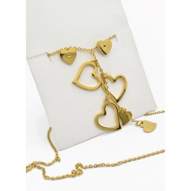 SET DE COLLAR, DIJE Y ARETES EN ACERO INOXIDABLE 316L