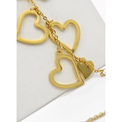 SET DE COLLAR, DIJE Y ARETES EN ACERO INOXIDABLE 316L