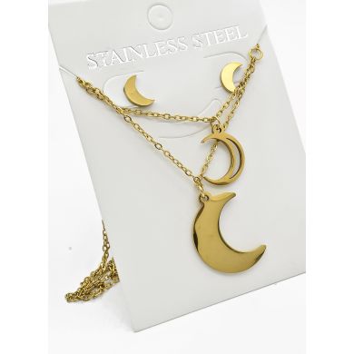 SET DE COLLAR, DIJE Y ARETES EN ACERO INOXIDABLE 316L