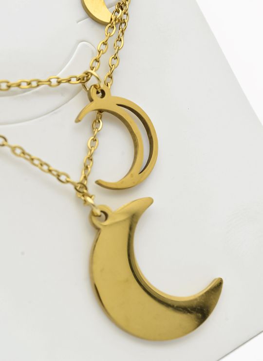 SET DE COLLAR, DIJE Y ARETES EN ACERO INOXIDABLE 316L