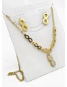 SET DE COLLAR, DIJE Y ARETES EN ACERO INOXIDABLE 316L