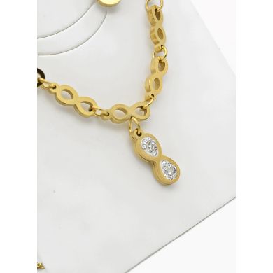 SET DE COLLAR, DIJE Y ARETES EN ACERO INOXIDABLE 316L