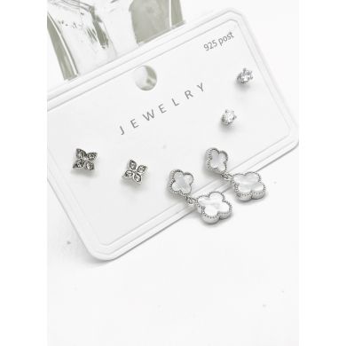 SET DE ARETES X 3 PARES RODIO XUPING /GARANTIZADO