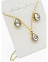 SET DE COLLAR Y DIJE EN RODIO CON MICROCIRCIONES/XUPING