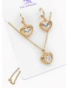 SET DE COLLAR Y DIJE EN RODIO CON MICROCIRCIONES/XUPING