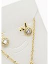 SET DE COLLAR Y DIJE EN RODIO CON MICROCIRCIONES/XUPING