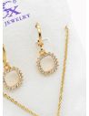 SET DE COLLAR Y DIJE EN RODIO CON MICROCIRCIONES/XUPING
