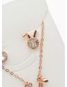 SET DE COLLAR Y DIJE EN RODIO CON MICROCIRCIONES/XUPING