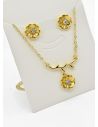 SET DE COLLAR Y DIJE EN RODIO CON MICROCIRCIONES/XUPING