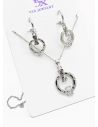 SET DE COLLAR Y DIJE EN RODIO CON MICROCIRCIONES/XUPING
