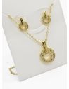 SET DE COLLAR Y DIJE EN RODIO CON MICROCIRCIONES/XUPING