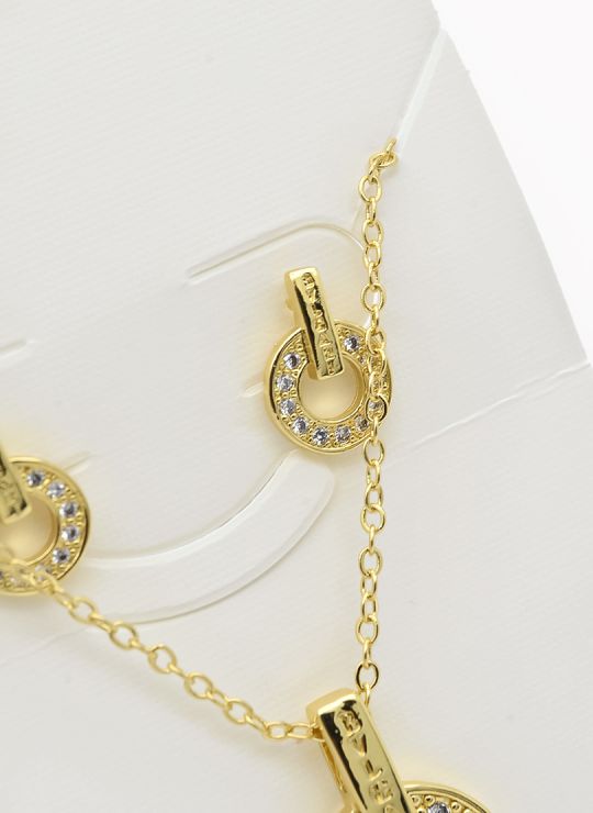 SET DE COLLAR Y DIJE EN RODIO CON MICROCIRCIONES/XUPING