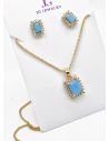SET DE COLLAR Y DIJE EN RODIO CON MICROCIRCIONES/XUPING