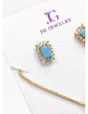 SET DE COLLAR Y DIJE EN RODIO CON MICROCIRCIONES/XUPING