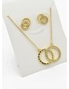SET DE COLLAR Y DIJE EN RODIO CON MICROCIRCIONES/XUPING