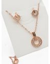 SET DE COLLAR Y DIJE EN RODIO CON MICROCIRCIONES/XUPING
