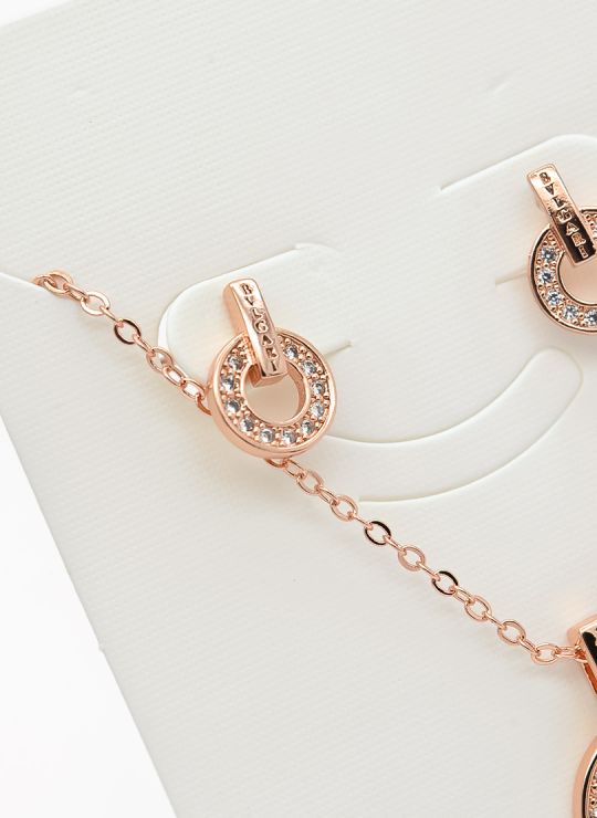 SET DE COLLAR Y DIJE EN RODIO CON MICROCIRCIONES/XUPING
