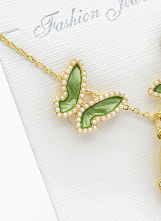 SET DE COLLAR Y DIJE EN RODIO CON MICROCIRCIONES/XUPING