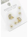 SET DE ARETES X 3 PARES RODIO XUPING /GARANTIZADO