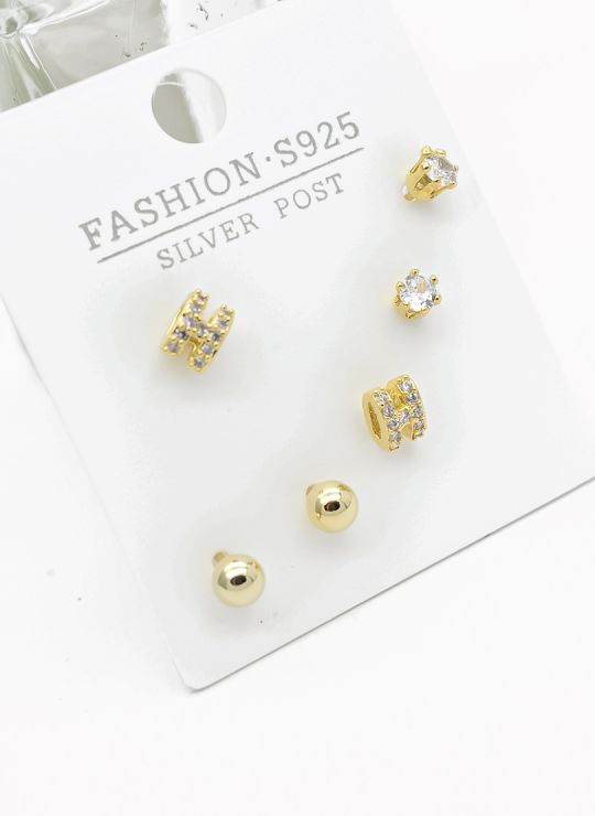 SET DE ARETES X 3 PARES RODIO XUPING /GARANTIZADO