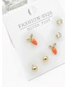 SET DE ARETES X 3 PARES RODIO XUPING /GARANTIZADO