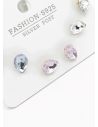 SET DE ARETES X 3 PARES RODIO XUPING /GARANTIZADO