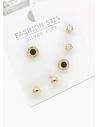 SET DE ARETES X 3 PARES RODIO XUPING /GARANTIZADO