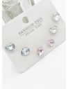 SET DE ARETES X 3 PARES RODIO XUPING /GARANTIZADO