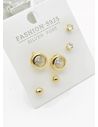 SET DE ARETES X 3 PARES RODIO XUPING /GARANTIZADO