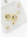 SET DE ARETES X 3 PARES RODIO XUPING /GARANTIZADO